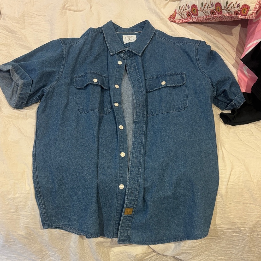 Blue Denim Short Sleeve Shirt